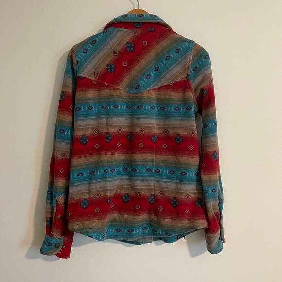 Outback Trading Co Women’s Fleece Aztec Print Jacket - size Small - Picture 3 of 5
